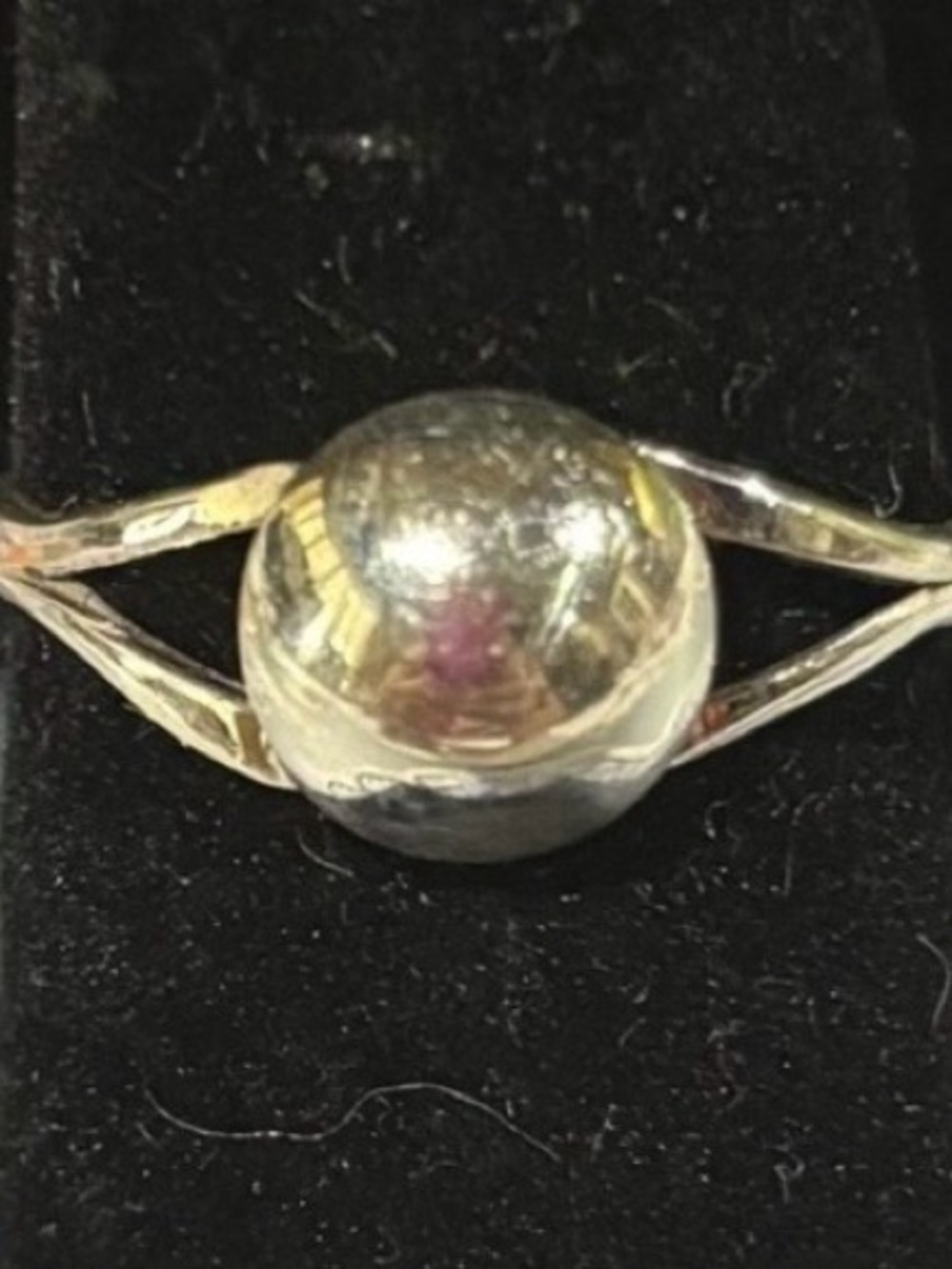 Navajo Made Sterling Silver Dome Orb Ring in Silver
